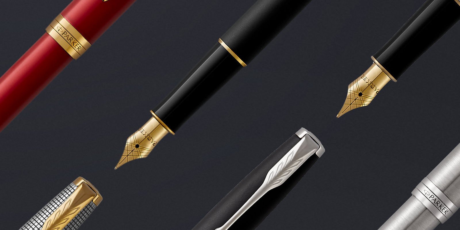 A variety of Sonnet Dolma kalem nibs, pen barrels and pen caps.